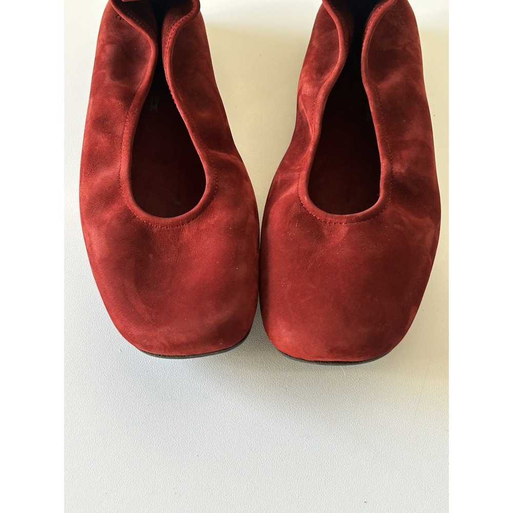 Arche Women's Red Burgandy Nubuck Ballerina Suede Slip On Shoes Round Heel 38 - Picture 5 of 11
